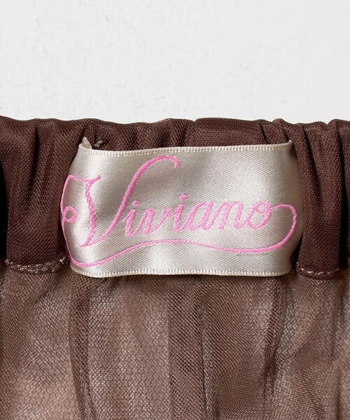 VIVIANO（ヴィヴィアーノ）の「＜VIVIANO＞チュール フラワー スカート（スカート・レディース・ブラック/ブラウン系・FREE）」の14枚目の写真