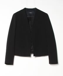 LA5368 theory セオリー レザー ノーカラージャケット グレー ０ theory セオリー ノーカラージャケット グレー レディース 01