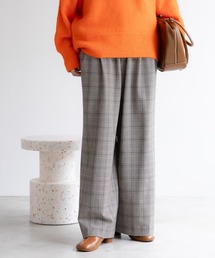 Elura | スリムウォームチェックワイドパンツ＜低身長サイズあり＞/591848(その他パンツ)