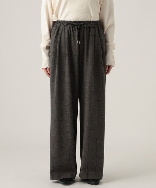 Elura（エルーラ）の「スリムウォームチェックワイドパンツ＜低身長サイズあり＞/591848（その他パンツ・レディース・チャコールグレー/ブラック×ホワイト・FREE(S)/LARGE/MEDIUM）」の11枚目の写真