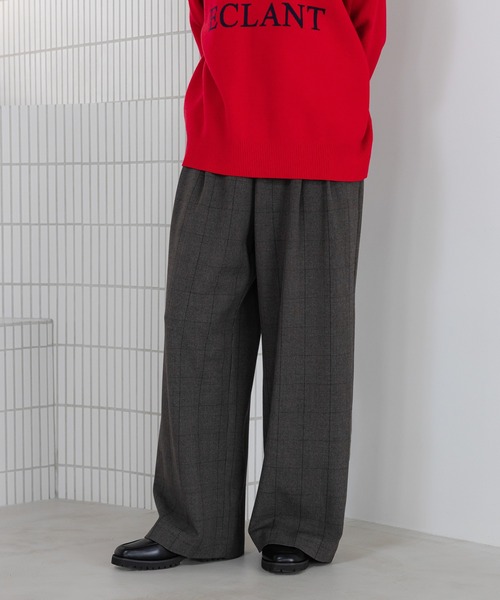 Elura（エルーラ）の「スリムウォームチェックワイドパンツ＜低身長サイズあり＞/591848（その他パンツ・レディース・チャコールグレー/ブラック×ホワイト・FREE(S)/LARGE/MEDIUM）」の22枚目の写真