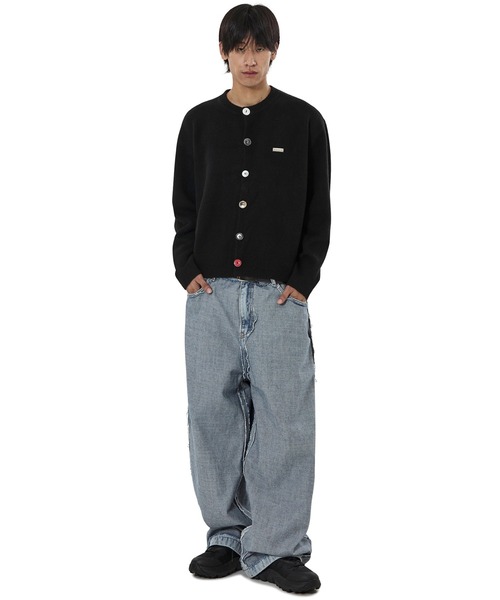 OY（オーワイ）の「『OY/オーワイ』BIG BUTTON KNIT CARDIGAN/ビッグボタン ニットカーディガン（カーディガン/ボレロ・レディース・アイボリー/ブラック・M/L）」の6枚目の写真