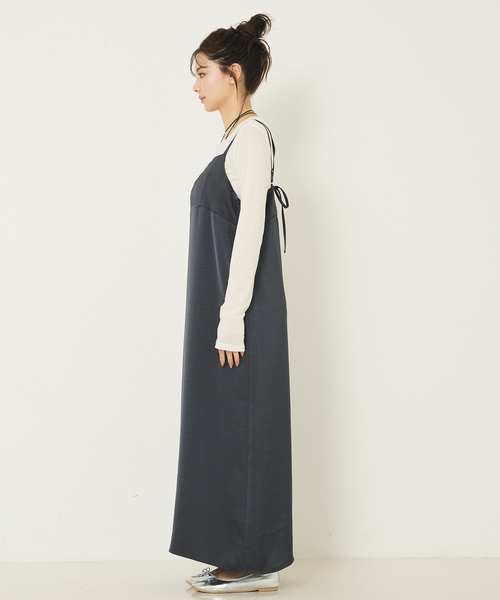 abahouse mavie（アバハウスマヴィ）の「ダブルストラップキャミワンピース（ワンピース・レディース・クリーム/チャコールグレー/その他1・36/38）」の21枚目の写真