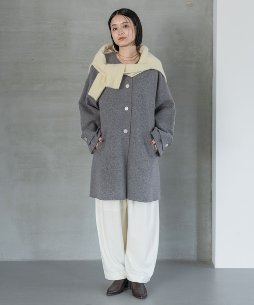 DEVOA ノーカラーコート DEVOA ノーカラーコート