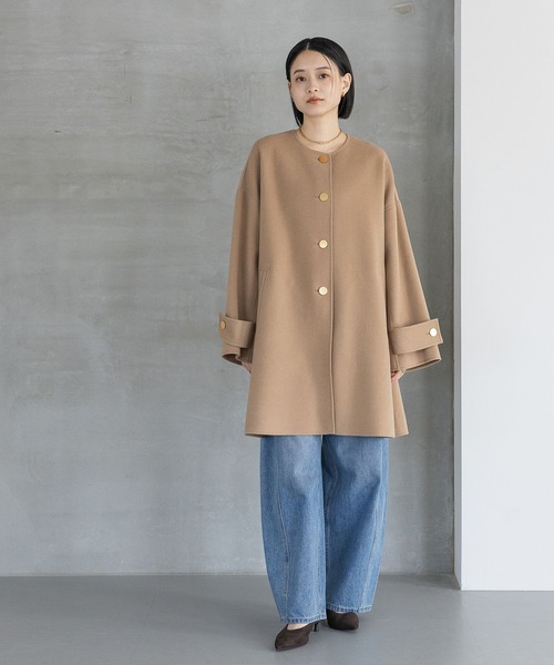 カシープノーカラーコート（ノーカラーコート）｜A part by