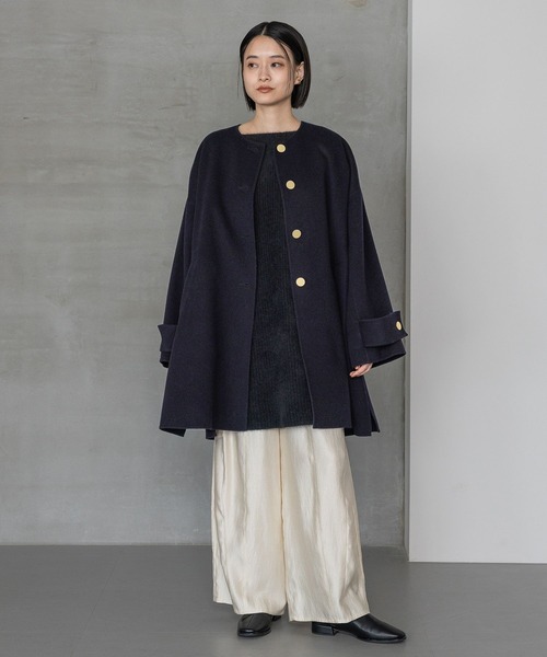 ノーカラーamelie様 AMELY（エミリー）の「ノーカラーギャザーブルゾン（ブルゾン