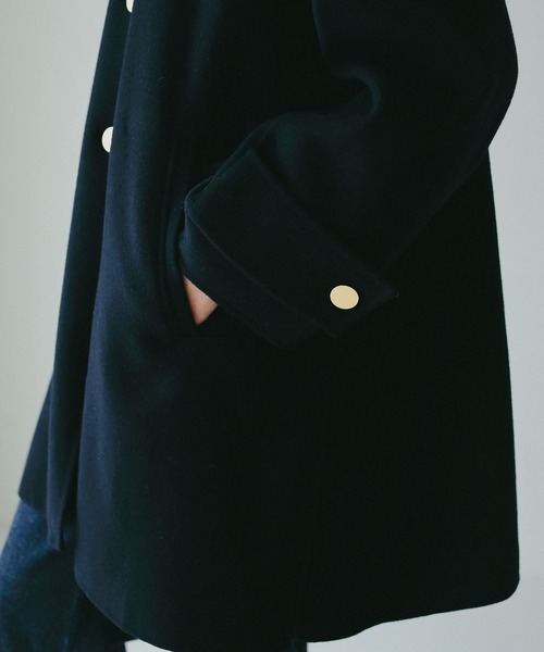 OBSCUR アシンメトリー 変形ノーカラーコート Nilway トレンチコート コート スタンドカラー配色 アシンメトリー