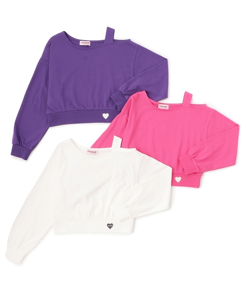 minimal（ミニマル）の「肩あきＴシャツ（Tシャツ/カットソー・キッズ・パープル/ピンク/アイボリー・100cm/110cm/120cm/130cm/140cm/90cm）」の10枚目の写真