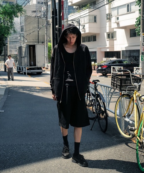 LOS ANGELES APPAREL(ロサンゼルスアパレル)の「【Los Angeles Apparel/ロサンゼルスアパレル】14オンス ヘビーフリース ジップアップ フードパーカー L-HF10(パーカー・メンズ・ブラック/杢グレー・X-LARGE/MEDIUM/LARGE)」の4枚目の写真
