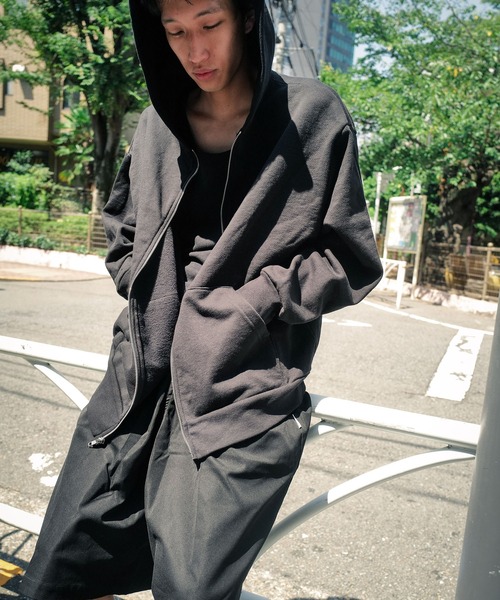 LOS ANGELES APPAREL(ロサンゼルスアパレル)の「【Los Angeles Apparel/ロサンゼルスアパレル】14オンス ヘビーフリース ジップアップ フードパーカー L-HF10(パーカー・メンズ・ブラック/杢グレー・X-LARGE/MEDIUM/LARGE)」の6枚目の写真