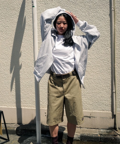LOS ANGELES APPAREL(ロサンゼルスアパレル)の「【Los Angeles Apparel/ロサンゼルスアパレル】14オンス ヘビーフリース ジップアップ フードパーカー L-HF10(パーカー・メンズ・ブラック/杢グレー・X-LARGE/MEDIUM/LARGE)」の8枚目の写真