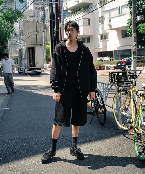LOS ANGELES APPAREL(ロサンゼルスアパレル)の「【Los Angeles Apparel/ロサンゼルスアパレル】14オンス ヘビーフリース ジップアップ フードパーカー L-HF10(パーカー・メンズ・ブラック/杢グレー・X-LARGE/MEDIUM/LARGE)」の3枚目の写真
