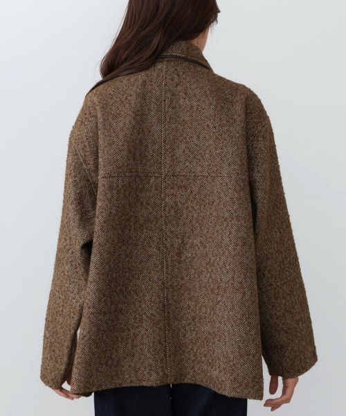 Bab（バブ）の「ヘリンボーンツイードカバーオールジャケット（その他アウター・レディース・チャコールグレー/ブラウン・M）」の19枚目の写真