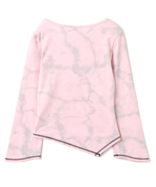 atmos pink（アトモスピンク）の「atmos pink Lace-up Top / アトモス ピンク レースアップ トップ（Tシャツ/カットソー・レディース・チャコール/ピンク・FREE）」の10枚目の写真