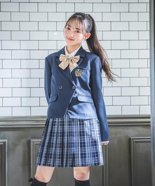 PINK-latte（ピンクラテ）の「【2026年入卒・セレモニー・卒服】クロップドダブルジャケット（テーラードジャケット・キッズ・ブラック/ネイビー・15 /16）」の21枚目の写真