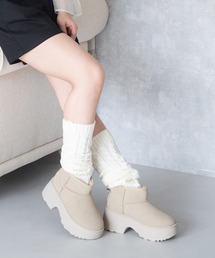 JELLY BEANS | 厚底ムートンショートブーツ(210-57378)JELLY BEANS(ジェリービーンズ)(ブーツ)