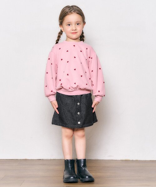 apres les cours(アプレレクール)の「【ジュニア対応】ハートポケットインパンツ付きスカート(スカート・キッズ・ベージュ/ピンク/ブラック・80/140/130/120/110/100/90)」の19枚目の写真