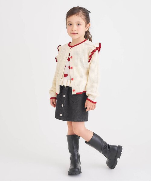 apres les cours(アプレレクール)の「【ジュニア対応】ハートポケットインパンツ付きスカート(スカート・キッズ・ベージュ/ピンク/ブラック・80/140/130/120/110/100/90)」の16枚目の写真