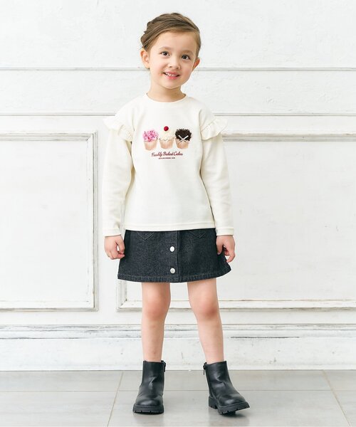 apres les cours(アプレレクール)の「【ジュニア対応】ハートポケットインパンツ付きスカート(スカート・キッズ・ベージュ/ピンク/ブラック・80/140/130/120/110/100/90)」の14枚目の写真