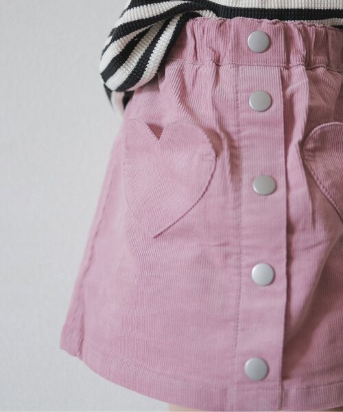 apres les cours(アプレレクール)の「【ジュニア対応】ハートポケットインパンツ付きスカート(スカート・キッズ・ベージュ/ピンク/ブラック・80/140/130/120/110/100/90)」の10枚目の写真