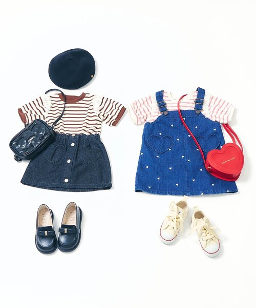 apres les cours(アプレレクール)の「【ジュニア対応】ハートポケットインパンツ付きスカート(スカート・キッズ・ベージュ/ピンク/ブラック・80/140/130/120/110/100/90)」の7枚目の写真