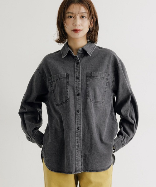 セール】【選べる着丈】デニムシャツ《CLIP denim》（シャツ/ブラウス