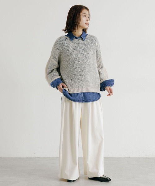 studio CLIP(スタディオクリップ)の「【選べる着丈】デニムシャツ《CLIP denim》(シャツ/ブラウス・レディース・オフホワイト/ブラック/インディゴブルー/ブルー・BIG(L)/REGULAR)」の19枚目の写真