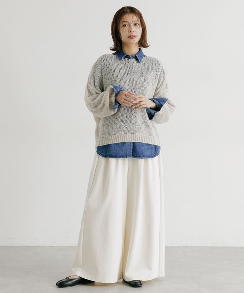 studio CLIP(スタディオクリップ)の「【選べる着丈】デニムシャツ《CLIP denim》(シャツ/ブラウス・レディース・オフホワイト/ブラック/インディゴブルー/ブルー・BIG(L)/REGULAR)」の21枚目の写真