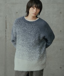 RATTLE TRAP | モヘア風Wジャガードグラデーションニット(ニット/セーター)