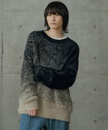 RATTLE TRAP | モヘア風Wジャガードグラデーションニット(ニット/セーター)