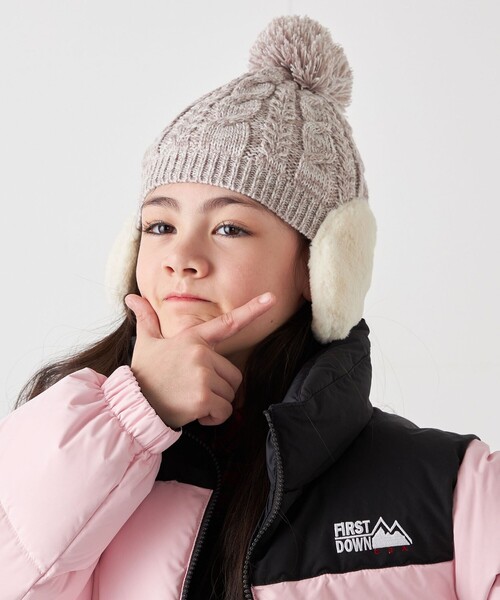 SHIPS any: ポンポン イヤーマフ ニット キャップ<KIDS>◇（ニット
