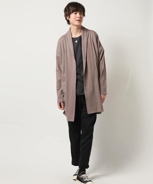 ARCADE（アーケード）の「春服 ストレッチ天竺 ビッグシルエット ロングカーディガン（カーディガン/ボレロ・メンズ・ブラック/グレー/チャコールグレー/ネイビー/モカ/ベージュ系・L/M）」の11枚目の写真