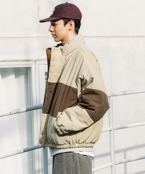 NAUTICA（ノーティカ）の「NAUTICA/ノーティカ レザレッド ナイロン リバーシブル ショート 中綿ブルゾン ビッグシルエット（ブルゾン・メンズ・ブラック/ブラウン・MEDIUM/X-LARGE/LARGE）」の13枚目の写真
