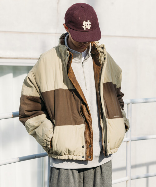 セール】NAUTICA/ノーティカ レザレッド ナイロン リバーシブル