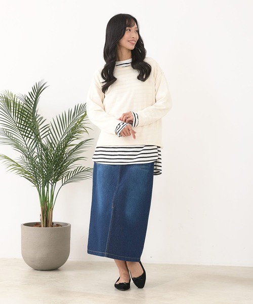 fort point(フォーポイント)の「【C-FORT POINT/フォートポイント】ウォッシャブル ニット プルオーバー(ニット/セーター・レディース・アイボリー/グリーン/ブルー/イエロー/ブラック・ONE SIZE)」の8枚目の写真