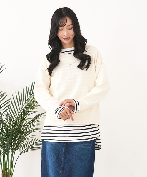fort point(フォーポイント)の「【C-FORT POINT/フォートポイント】ウォッシャブル ニット プルオーバー(ニット/セーター・レディース・アイボリー/グリーン/ブルー/イエロー/ブラック・ONE SIZE)」の9枚目の写真