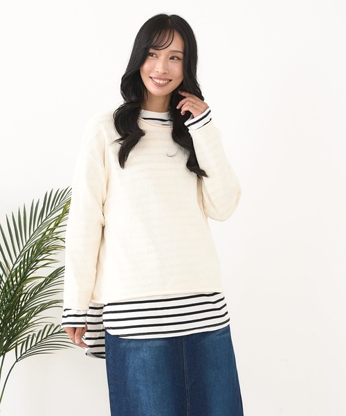 fort point(フォーポイント)の「【C-FORT POINT/フォートポイント】ウォッシャブル ニット プルオーバー(ニット/セーター・レディース・アイボリー/グリーン/ブルー/イエロー/ブラック・ONE SIZE)」の10枚目の写真