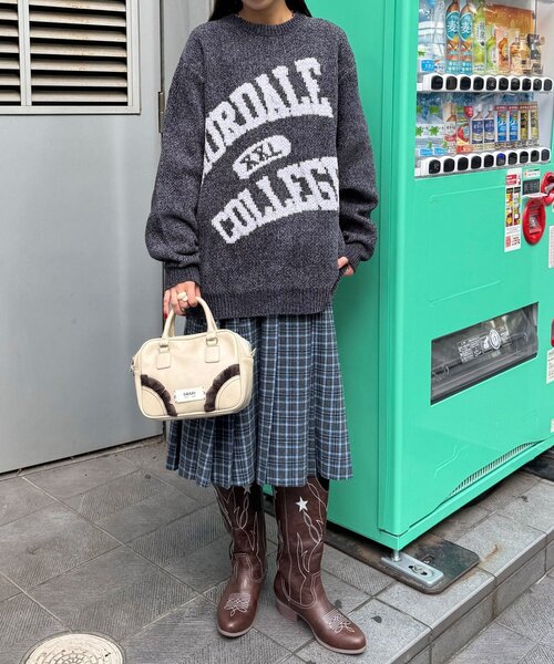 CIAOPANIC(チャオパニック)の「【2サイズ展開】チェックプリーツスカート(スカート・レディース・ブラウン/グレー/グリーン系その他/レッド系その他/レッド・1/0)」の8枚目の写真