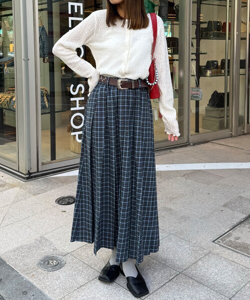 CIAOPANIC(チャオパニック)の「【2サイズ展開】チェックプリーツスカート(スカート・レディース・ブラウン/グレー/グリーン系その他/レッド系その他/レッド・1/0)」の12枚目の写真