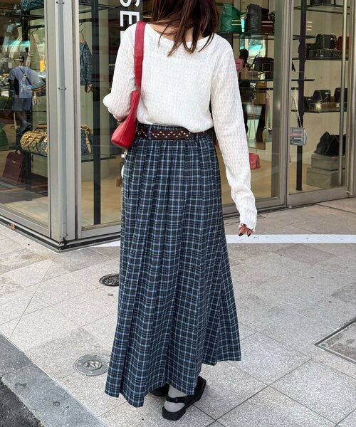 CIAOPANIC(チャオパニック)の「【2サイズ展開】チェックプリーツスカート(スカート・レディース・ブラウン/グレー/グリーン系その他/レッド系その他/レッド・1/0)」の14枚目の写真