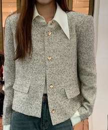 UP START（アップスタート）の「【LAMPOON】ドッキングツイードジャケット（ノーカラージャケット）」