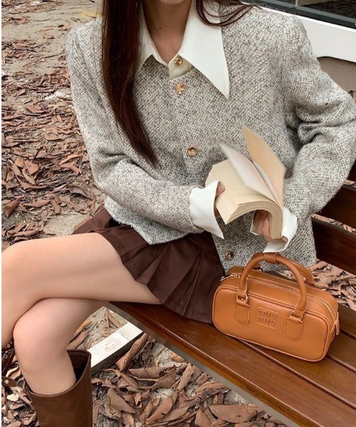 UP START(アップスタート)の「【LAMPOON】ドッキングツイードジャケット(ノーカラージャケット・レディース・ホワイト・MEDIUM/SMALL/LARGE)」の8枚目の写真