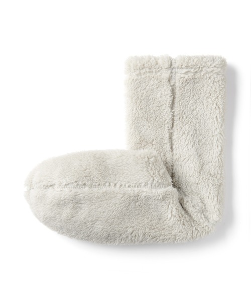 無印良品（ムジルシリョウヒン）の「紳士　足なり直角　再生ポリエステル　ボアフリース　ルームソックス（ソックス/靴下・メンズ・ダークネイビー/ブラウン/ダークグレー/ダークベージュ/カーキ系/ブラウン系・25-27CM）」の4枚目の写真