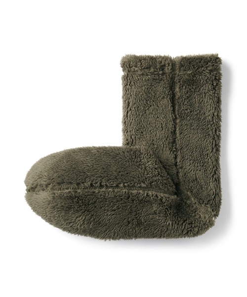 無印良品（ムジルシリョウヒン）の「紳士　足なり直角　再生ポリエステル　ボアフリース　ルームソックス（ソックス/靴下・メンズ・ダークネイビー/ブラウン/ダークグレー/ダークベージュ/カーキ系/ブラウン系・25-27CM）」の5枚目の写真