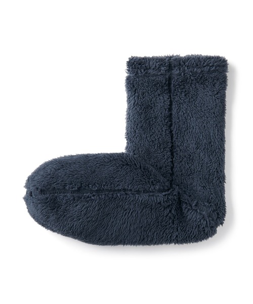 無印良品（ムジルシリョウヒン）の「紳士　足なり直角　再生ポリエステル　ボアフリース　ルームソックス（ソックス/靴下・メンズ・ダークネイビー/ブラウン/ダークグレー/ダークベージュ/カーキ系/ブラウン系・25-27CM）」の6枚目の写真