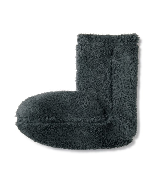 無印良品（ムジルシリョウヒン）の「紳士　足なり直角　再生ポリエステル　ボアフリース　ルームソックス（ソックス/靴下・メンズ・ダークネイビー/ブラウン/ダークグレー/ダークベージュ/カーキ系/ブラウン系・25-27CM）」の2枚目の写真