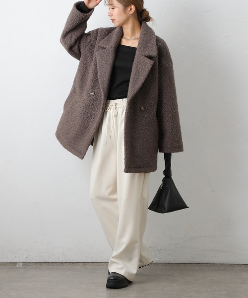 セール】ダブルテーラードジャケットコート（ピーコート）｜COLONY