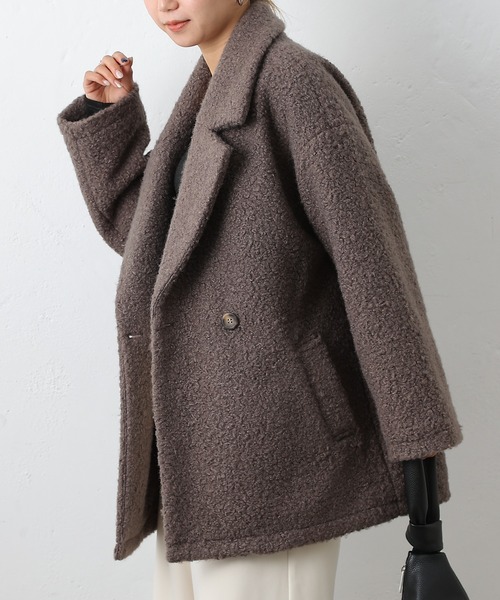 セール】ダブルテーラードジャケットコート（ピーコート）｜COLONY