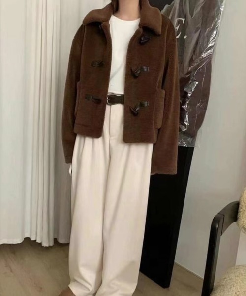 FAVORITO(ファヴォリート)の「ファーコート(その他アウター・レディース・ブラウン/モカ/オフホワイト・F)」の18枚目の写真