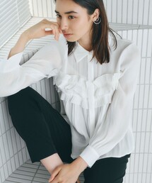 BIANCA（ビアンカ）の「【BAILA12月号掲載】【着映えが叶う】ラメフリルブラウス（シャツ/ブラウス）」